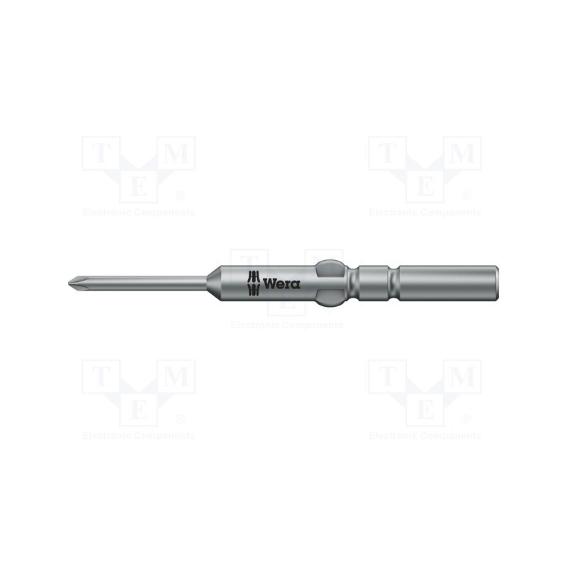 1 pcs x WERA - 5135384001 - Screwdriver bit, Phillips, PH0, Overall len: 80mm, Ø: 2.5mm
