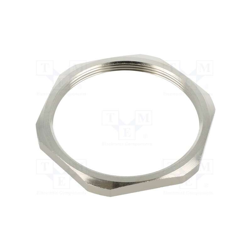 1 pcs x HUMMEL - 1.161.6300.50 - Nut, M63, brass, nickel, Thk: 6mm, Spanner: 70mm, Thread: metric