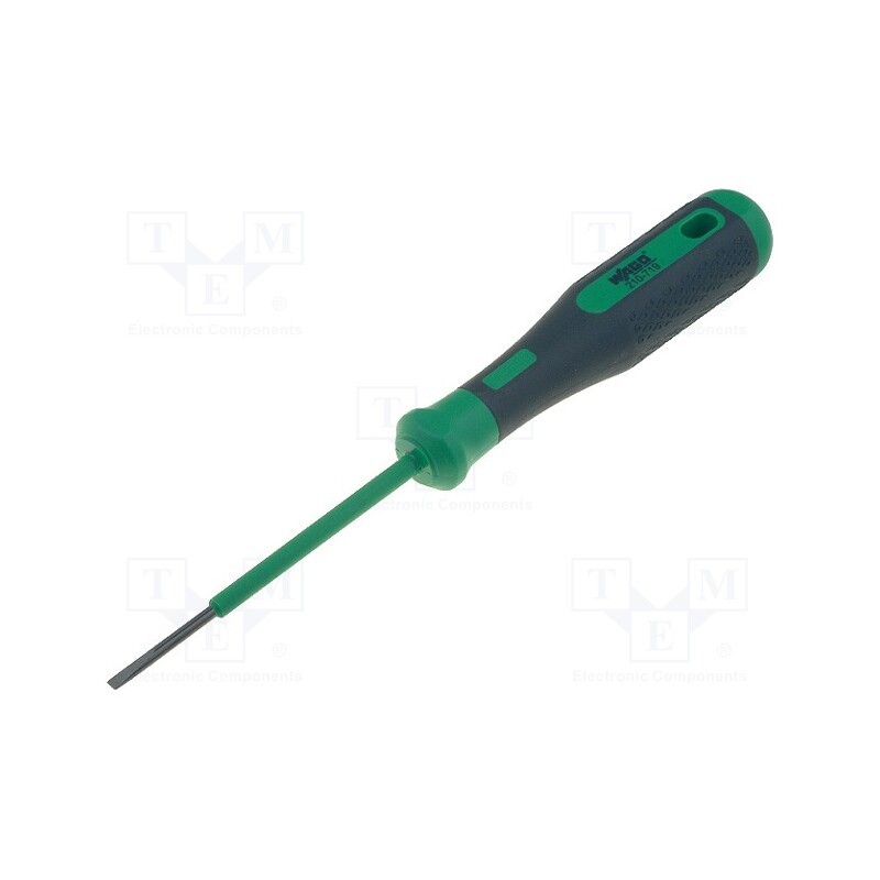 1 pcs x WAGO - 210-719 - Screwdriver, slot, 2,5x0,4mm, Blade length: 75mm