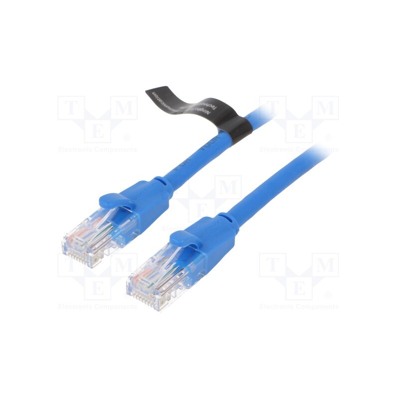 1 pcs x VENTION - IBELF - Patch cord, U/UTP, 6, CCA, PVC, blue, 1m, RJ45 plug,both sides
