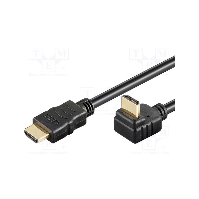 1 pcs x Goobay - 31922 - Cable, HDMI 1.4, HDMI plug,HDMI plug 270°, 2m, black