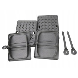 Base plates for trailer support legs, 4 pieces jumbo foot turismus pl