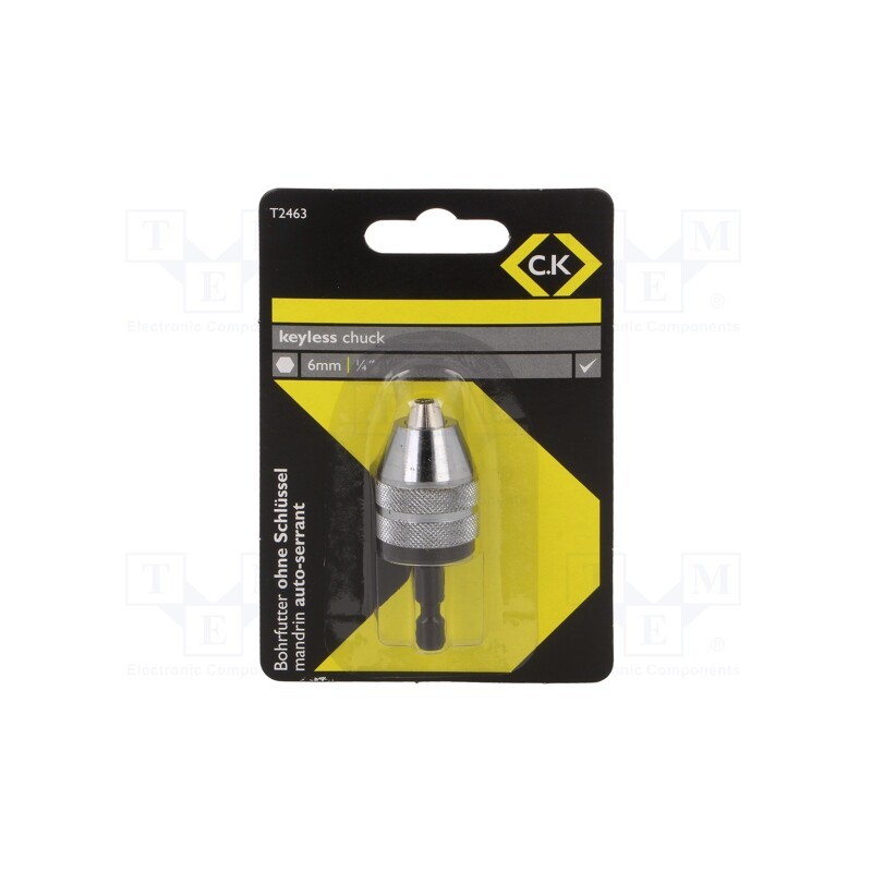 1 pcs x C.K - T2463 - Drill holder, Mounting: 1/4' (C6,3mm)