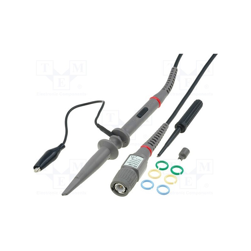 1 pcs x HANTEK - PP-150 - Probe: for oscilloscope, passive, 5MHz(1: 1),100MHz(10: 1), 600V