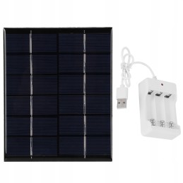 Solar panel 2w 6v with aa battery charger for