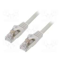 1 pcs x GEMBIRD - PP6A-LSZHCU-3M - Patch cord, S/FTP, 6a, solid, Cu, LSZH, grey, 3m, 27AWG, Øcable: 5.8mm