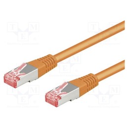 1 pcs x Goobay - 93662 - Patch cord, S/FTP, 6a, stranded, Cu, LSZH, orange, 0.5m, 27AWG