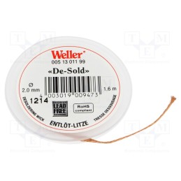 1 pcs x WELLER - T0051301199 - Tape: desoldering, W: 2mm, L: 1.6m
