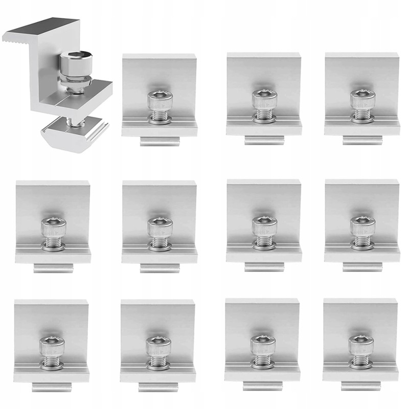 Holder with edge clamp for PV solar modules, 12 pieces