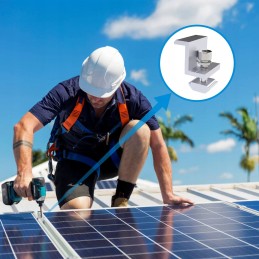 Holder with edge clamp for PV solar modules, 12 pieces