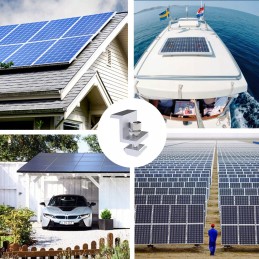 Solar panel holder set with 12 pieces