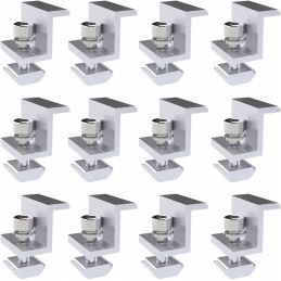 Aluminum solar panel holder end clamp 12pcs
