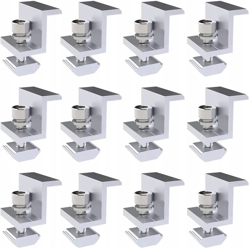 Aluminum solar panel holder end clamp 12pcs