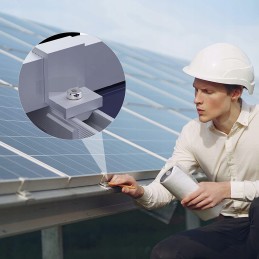 Aluminum solar panel holder end clamp 12pcs