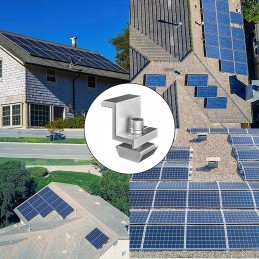 Aluminum solar panel holder end clamp 12pcs