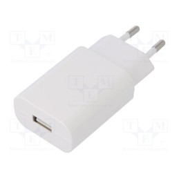 1 pcs x CELLEVIA POWER - CLW-0505-EB-WH - Power supply: switched-mode, plug, 5VDC, 1A, 5W, Plug: EU, Out: USB