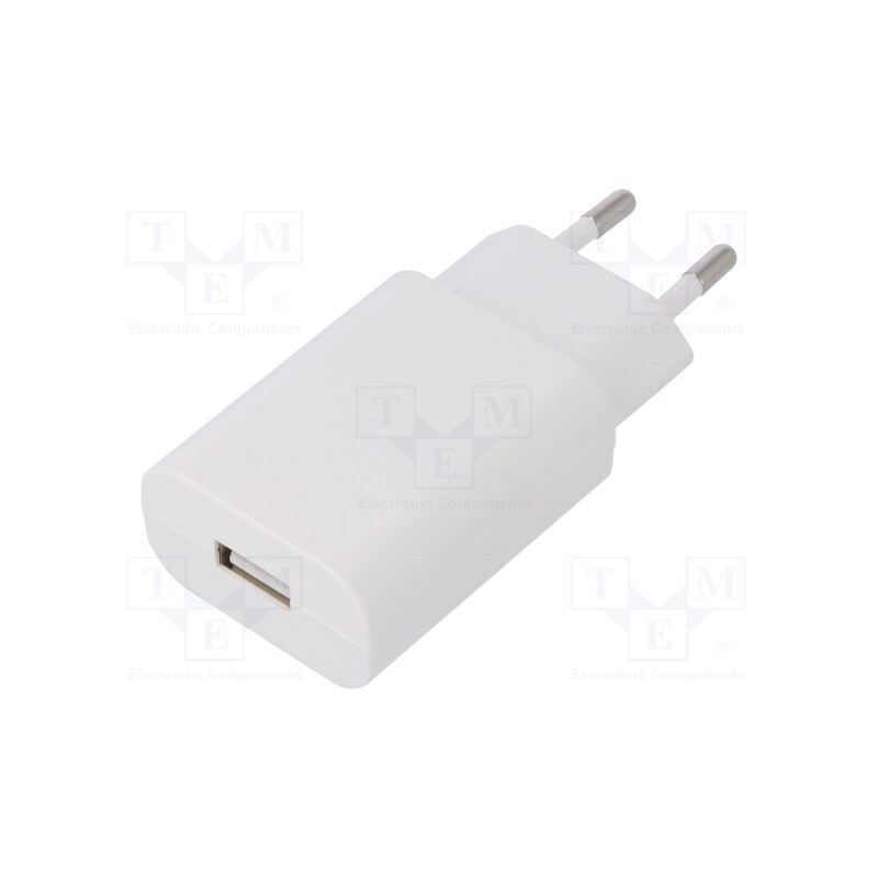 1 pcs x CELLEVIA POWER - CLW-0505-EB-WH - Power supply: switched-mode, plug, 5VDC, 1A, 5W, Plug: EU, Out: USB