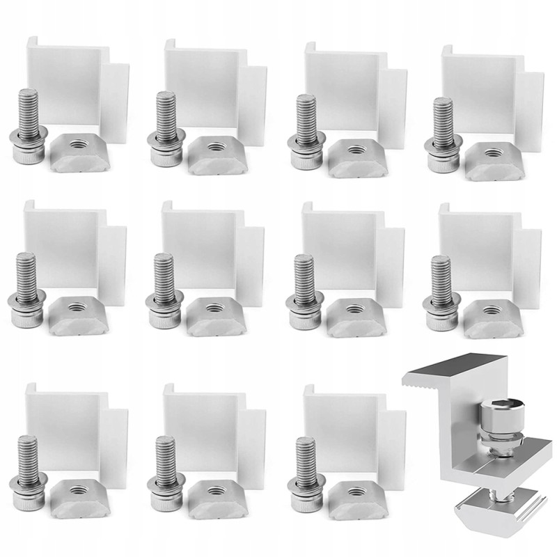 Photovoltaic roof holder with nuts and screws, 12 pieces