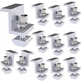 Solar module bracket with nuts and screws