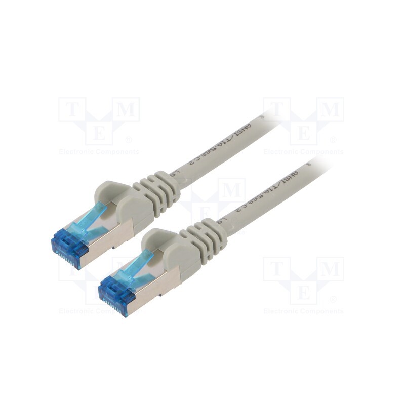 1 pcs x Goobay - 93815 - Patch cord, S/FTP, 6a, stranded, Cu, LSZH, grey, 5m, 27AWG