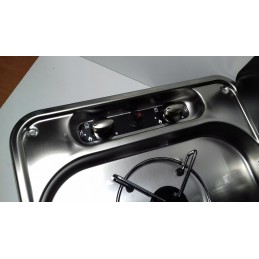 Gas stove 2 burners hob for camper with built-in cover CAN FC1336