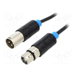 1 pcs x VENTION - BBFBI - Cable, XLR male 3pin,XLR female 3pin, 3m, Plating: nickel plated