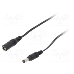 1 pcs x MFG - DC0200.0200E - Cable, 2x0.5mm2, DC 5,5/2,1 plug,DC 5,5/2,1 socket, straight