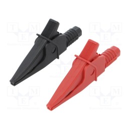 1 set x CLIFF - FCR79900RB - Crocodile clip, 20A, black,red, max.39mm, 1kV
