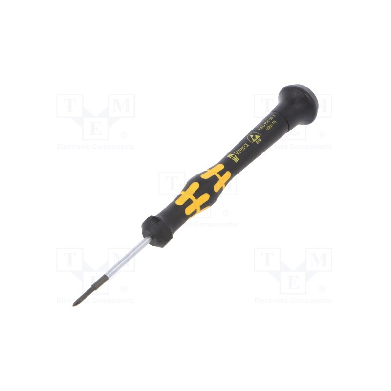 1 pcs x WERA - 5030118001 - Screwdriver, Phillips, precision, PH00, ESD, Blade length: 40mm