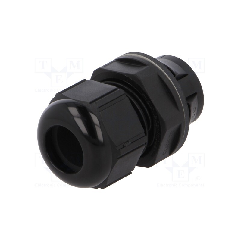 1 pcs x LAPP - 53112883 - Cable gland, IP68, polyamide, black, push-in, Ømount.hole: 20.3mm