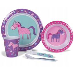 Camp unicorn children's dinner set