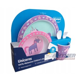 Camp unicorn children's dinner set