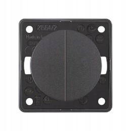 Two-pole Berker anthracite switch for a camper