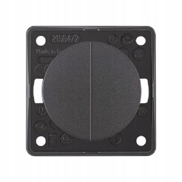 Berker anthracite double switch for a camper