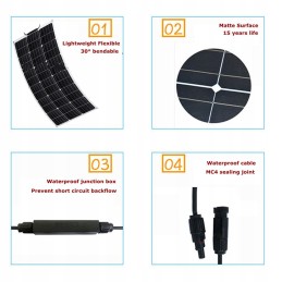 Flexible high efficiency monocrystalline solar panel z1
