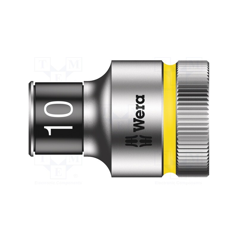 1 pcs x WERA - 5003730001 - Socket, 6-angles,socket spanner, HEX 10mm, 1/2', 37mm, Zyklop