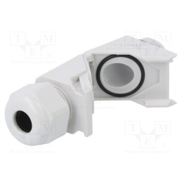 1 pcs x HUMMEL - 1.313.1600.50 - Cable gland, angular, M16, 1.5, IP68, polyamide, grey, HSK-W