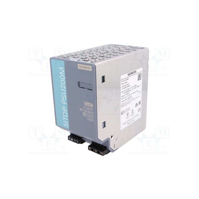 1 pcs x SIEMENS - 6EP1333-3BA10 - Power supply: switched-mode, for DIN rail, 120W, 24VDC, 5A, IP20
