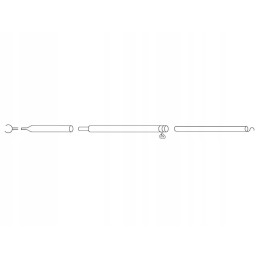 Roof vestibule frame, hook, hook, frame, 260 cm