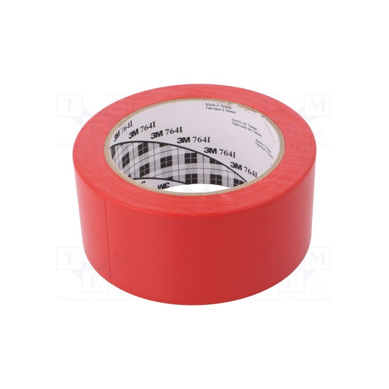 1 pcs x 3M - 7000048924 - Tape: marking, red, L: 33m, W: 50mm, self-adhesive