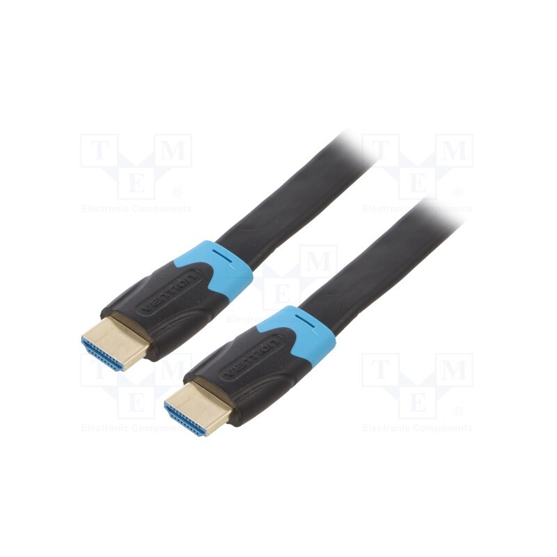 1 pcs x VENTION - AAKBG - Cable, HDMI 2.0, HDMI plug,both sides, PVC, 1.5m, black, 30AWG