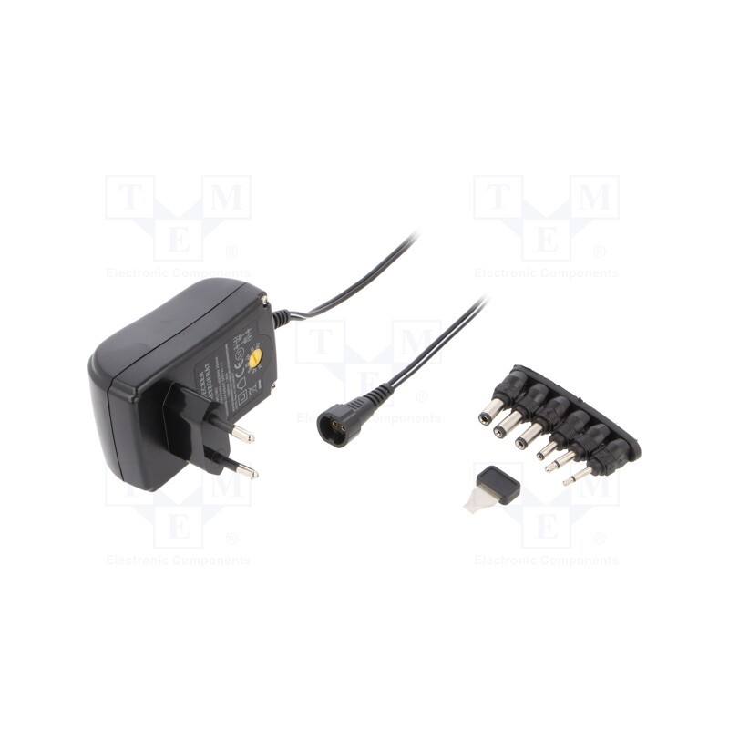 1 pcs x MINWA ELECTRONICS - MWMC15EU/6XC - Power supply: switched-mode, universal,plug, 3VDC,, 1.5A, Plug: EU
