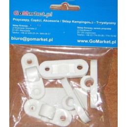 Plastic vestibule hook, white, 5 pieces
