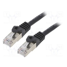 1 pcs x GEMBIRD - PP6-3M/BK - Patch cord, F/UTP, 6, stranded, CCA, PVC, black, 3m, RJ45 plug, 26AWG