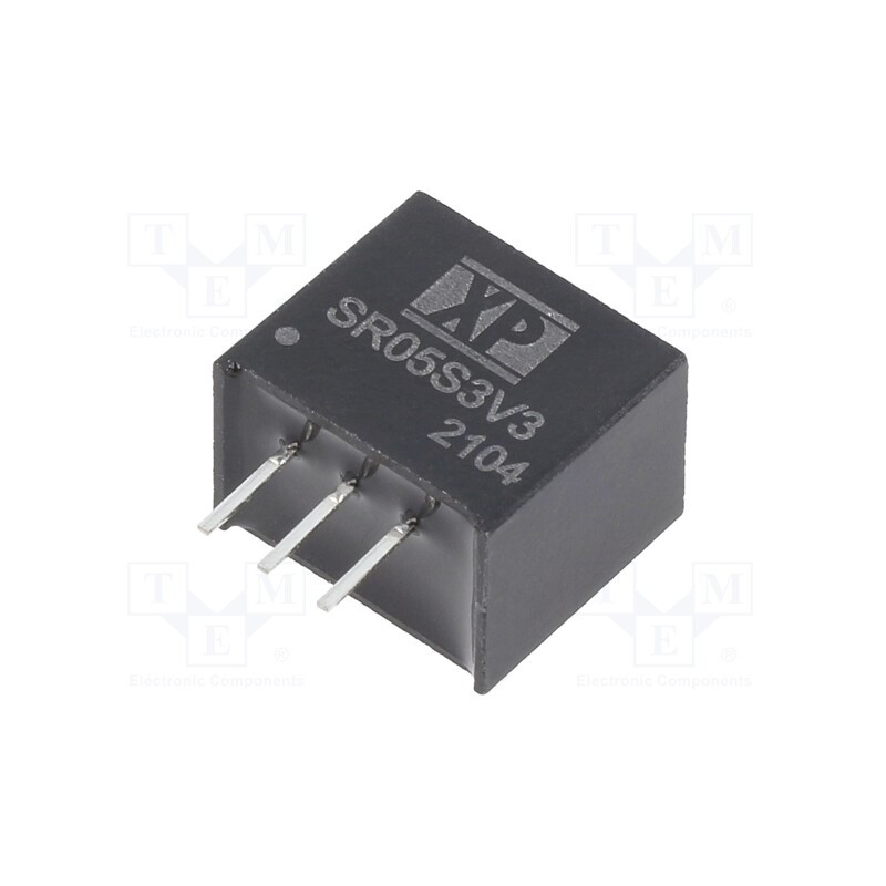 1 pcs x XP POWER - SR05S3V3 - Converter: DC/DC, Uin: 4.75÷34V, Uout: 3.3VDC, Iout: 500mA, SIP3