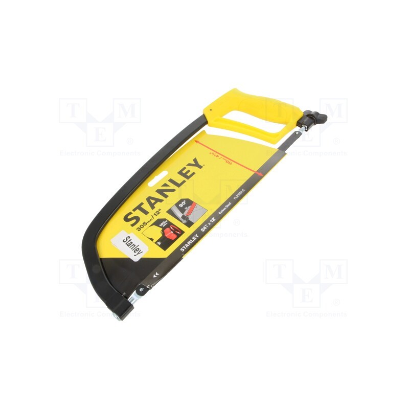 1 pcs x STANLEY - 1-15-122 - Hacksaw, metal, 300mm, Handle material: ABS