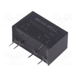 1 pcs x MEAN WELL - MDS02L-05 - Converter: DC/DC, 2W, Uin: 4.5÷5.5V, Uout: 5VDC, Iout: 400mA, SIP7