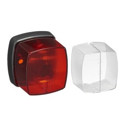 Red rear position lamp 66x62mm