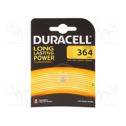 1 pcs x DURACELL - 364 D364 V364 SR60 - Battery: silver, 1.55V, 364,coin, non-rechargeable, Ø6.8x2.15mm