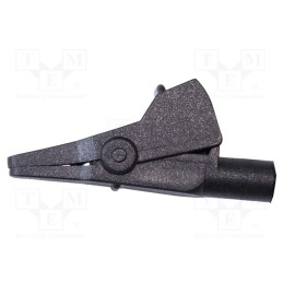 1 pcs x MUELLER ELECTRIC - BU-651-0 - Crocodile clip, 10A, 300V, Grip capac: max.7mm, black, plug